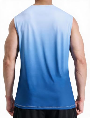 Image of EZRUN Men's Workout Sleeveless Shirts Quick Dry Muscle Swim Shirt Gym Fitness Running Beach Tank Tops