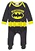 Produktbild DC Comics Batman Strampler Junge, Baby Body Langarm Schlafanzug mit Füße, Baby Strampler Jungen, Lustige Kleidung für Neugeborenen bis 18 Monate, Neugeborenen Geschenk (3-6 Monate)