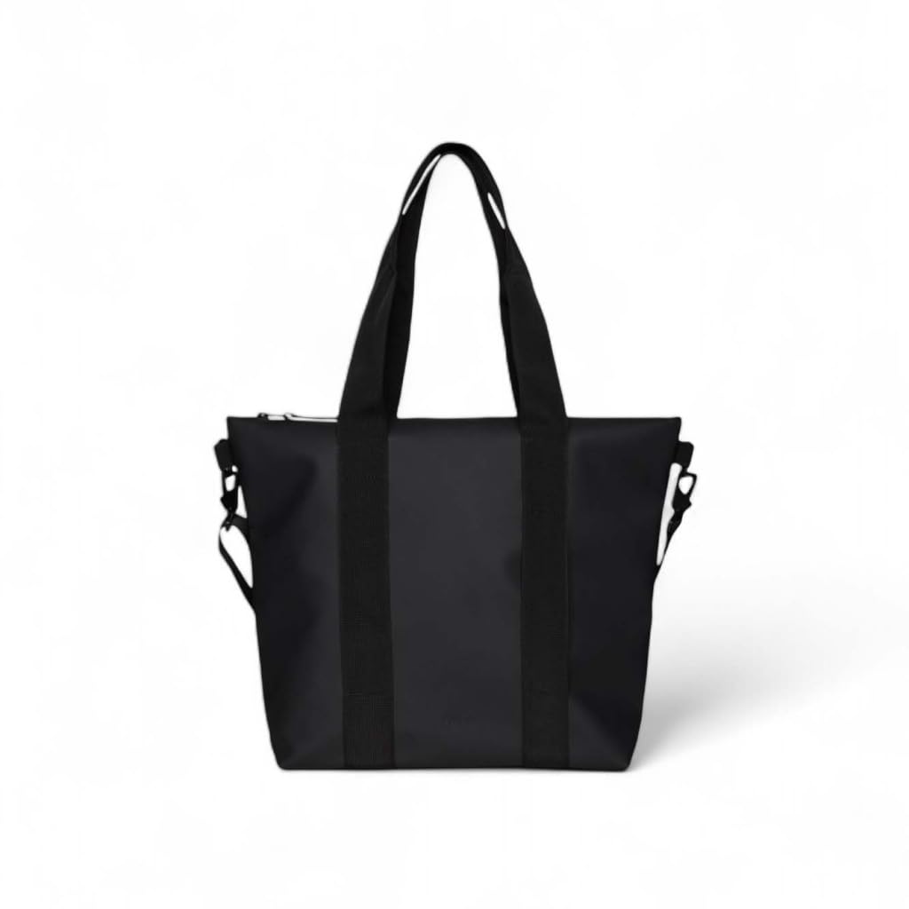 RAINS Tote Bag - Waterproof Travel & Work Zip Top Handbag, Crossbody Strap
