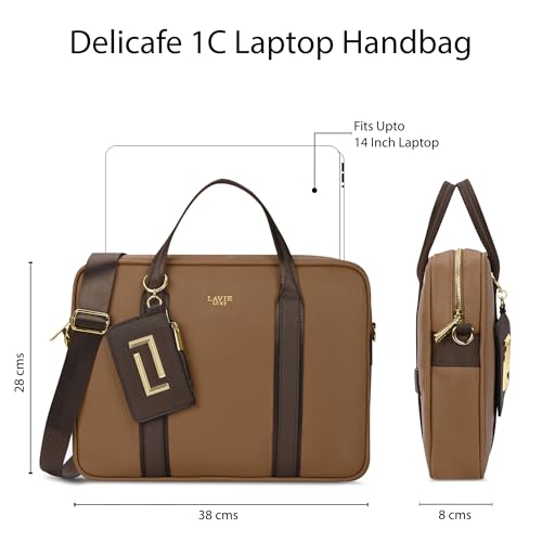 Image of Lavie Luxe Women's Delicaff 1C Laptop Handbag for Women | Fits upto 14 inch Laptop | Laptop Bag for Work | Ladies purse | Stylish Shoulder Bag | Gift for Women