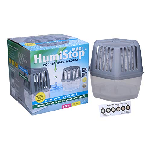 Luftentfeuchter mit Granulat, Box inkl. 800 g Granulat im Vliesbeutel, für bis zu 40 m³, hilft gegen Feuchtigkeit, Kondenswasser