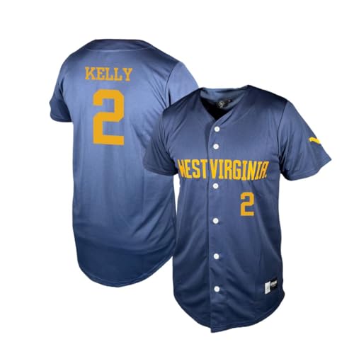 Genuine Collective Men's Standard West Virginia Moutaineers Baseball, Navy