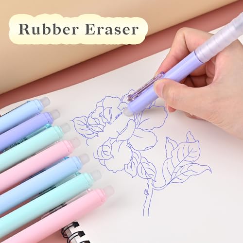 Temiary 8Pcs Retractable Erasable Gel Pens miniatura 6