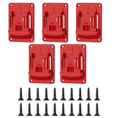 5PCS Tool Wall Mount Brackets for 18V Cordless Drills Space Efficient Storage Solution ABS Materials Quick Setups Design Portable ABS Tool Holders Brackets