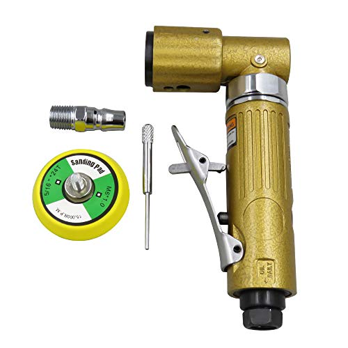 KOUPA 2"Air Sander, professionelles Random Orbital Air Angle Sander Polierwerkzeug für automatische Schleifwerkzeuge, Dual Action Polisher, Air Angle Sander, pneumatischer Winkelschleifer