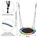 Juegoal 40 Inch Saucer Tree Swing, Large Rope Swing with Children Swing Platform Bonus Carabiner for Hanging Rope Outdoor