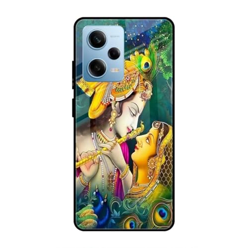 Image of SmashItUp Radhe Krishna | God | Godess Designer Printed TPU Metal Case Mobile Back Cover for Redmi Note 12 Pro 5G