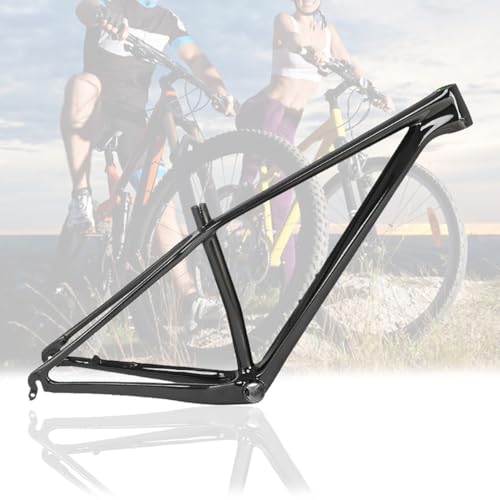 KLWEKJSD 27.5er 29er Carbon Fiber Mountain Bikes XC Frame 15''/17''/19'' Mountain Bikes Frame Disc Brake Quick Release 135X9mm Routing Internal (Color : Black B, Size : 27.5X19IN)