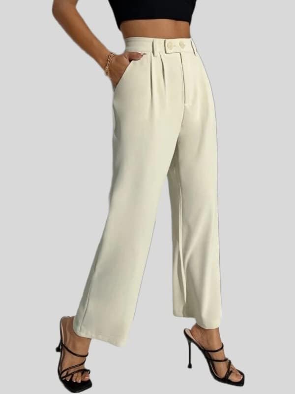Image of Elendra Women Cotton - Trousers Pant Wide Leg
