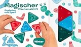 Generisch Kreatives Wachsmalstift Set für Kinder ab 2 Jahren – 3 Dreiecke Wachsmalstifte, 10 Bastelvorlagen, 15 kreative Ideen – Wintermotive
