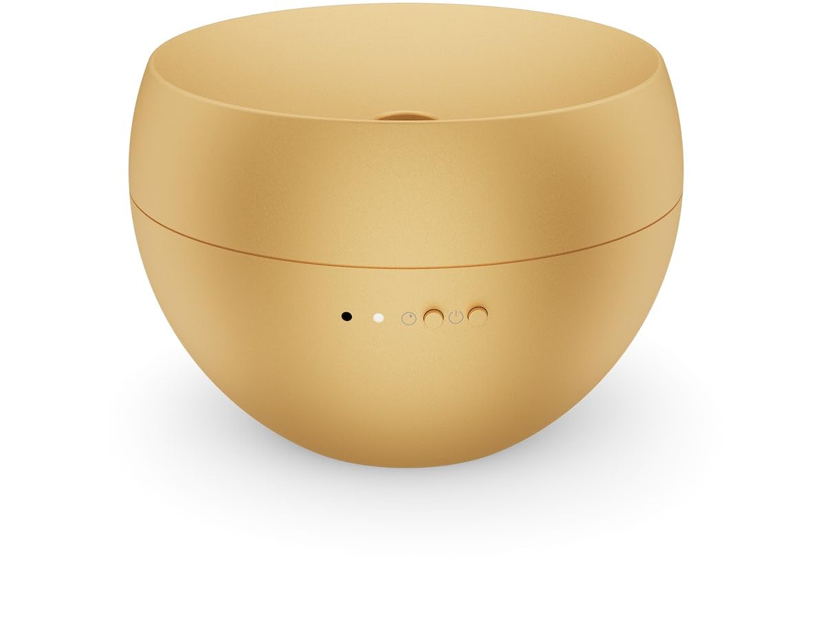 Stadler FormJasmine Swiss Design Aroma Diffuser Gold Finish – Ultrasonic Mist, Limited Edition, Interval Mode, Up to 24H Runtime, Auto Shut-Off, 2-Year Warranty + Local Support