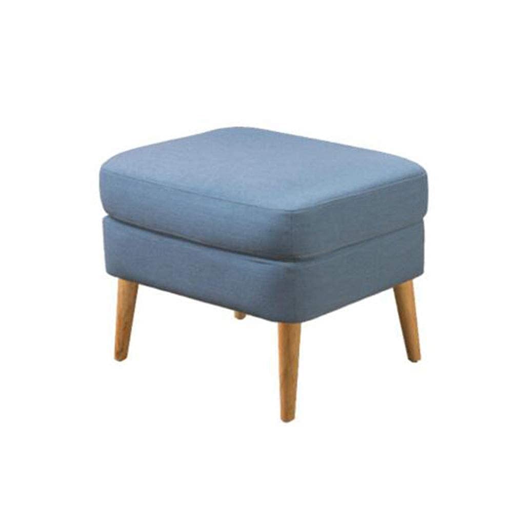 Repose-pieds rembourré bleu 60cm pour soulager vos jambes au salon