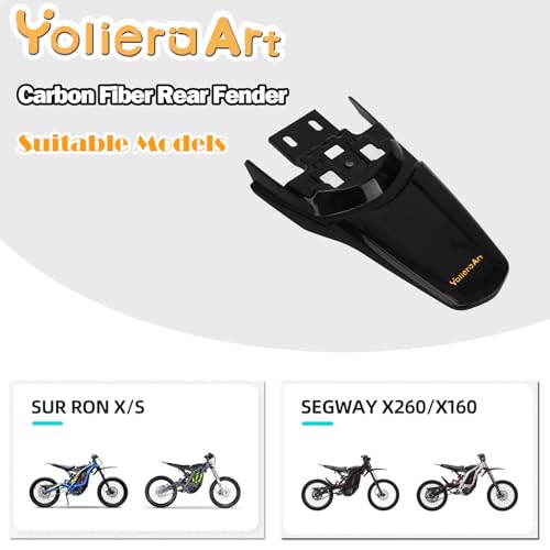 image for YolieraArt Sur Ron Back Mudguard, Black Rear Fender for Electric Bike 