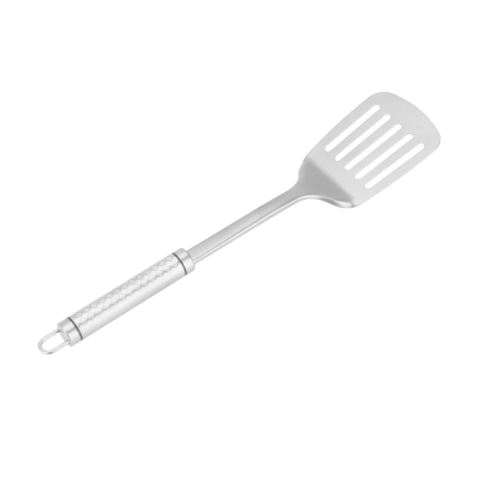 Spatule de Cuisine Professionnelle en Titane, Manche Ergonomique en Métal, Résistante à La Chaleur, Facile à Nettoyer, Idéale pour Griller, Frire des, Spatule à Frire