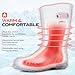 HISEA Women's Rubber Rain Boots, Waterproof Insulated Calf Fashion Garden Shoes for Ladies, Anti-Slip Tall Neoprene mud booties for Outdoor Work