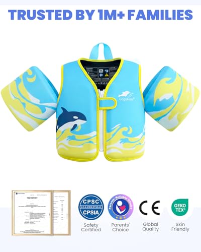 Image of Gogokids Puddle Float Jumper 33-66 Pounds, Toddler Swim Vest Kids Floaties