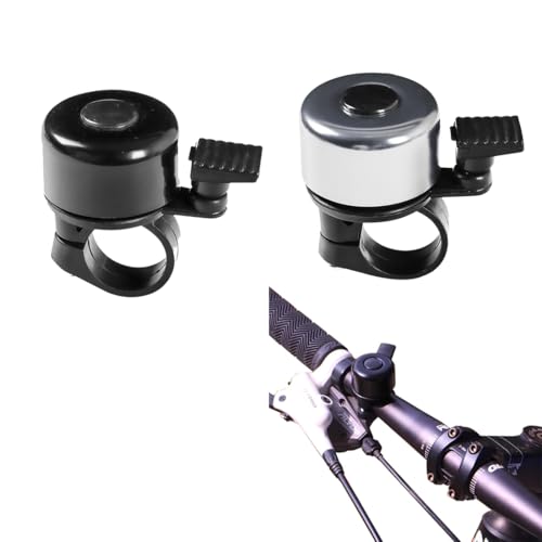 2 Piezas Timbre Bicicleta, Timbre de Bicicleta para Manillar de Bicicleta, Sonido Alto y Claro, para Manillar atornillado, Timbre de Bicicleta, bocina de Bicicleta, Accesorios de Bicicleta
