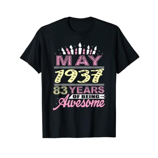 Mayo de 1937 83 años de edad regalo fiesta de vela 83 cumpleaños Camiseta