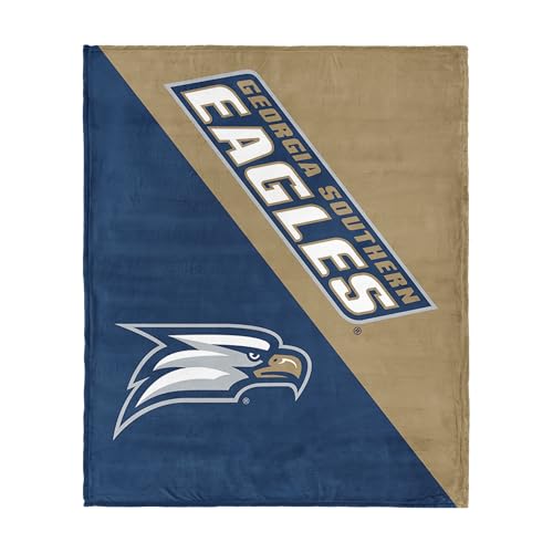 Northwest NCAA Georgia Southern Eagles Halftone Silk Touch Throw Blanket, 46 x 60 in, Ultra Soft Plush Polyester, Lightweight Warm Decorative Couch Bed Game Day Gift