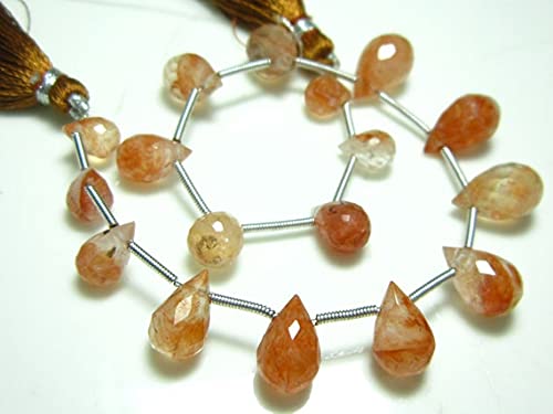 Quartz fraise perles gouttes facettées de rechange pour réparer et enfiler vos bijoux