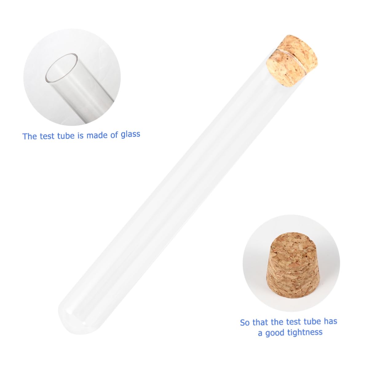 FUNOMOCYA 10pcs Glass Test Acrylic Test Chemistry Test Racks Transparent Lab Test Test with Cap Test Bottle Floral Water Tubes Propagation Tubes Lab Tubes