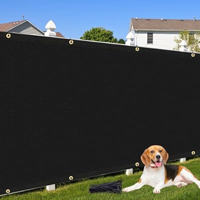 Cisvio 4ft x50ft Privacy Screen Fence 90% Blockage Heavy Duty Protective Covering Mesh Fencing for Outdoor Patio Pool Balcony Black