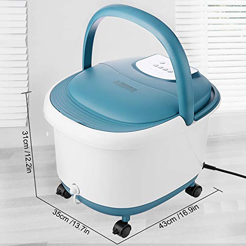 ACEVIVI Foot Bath Spa with Heat and Massage, 16 Motorized Shiatsu Massage Rollers, 2 Maize Massage Rollers, Pedicure Foot Soak with Automatic Pumice Stone, Adjustable Time & Temp - Thumbnail 7