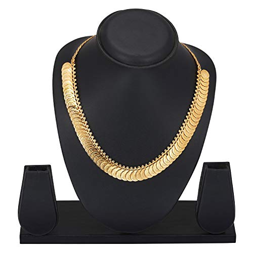 Image of VAMA Fashions Laxmi coin kasulaperu Traditional Temple Coin Jewellery God Lakshmi Coin Necklace Set for Women