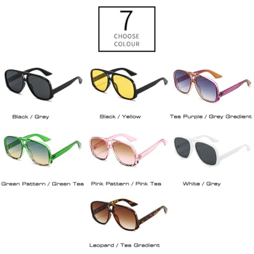 Lunettes de soleil surdimensionnées double pont verres dégradés UV400