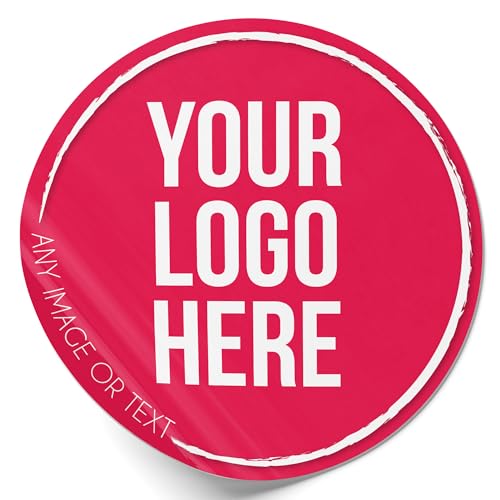 Personalised Stickers Labels Circle Stickers customised Any Photo Logo Colour or Text. Various Sizes 25mm 37mm 45mm 51mm 62mm 88mm