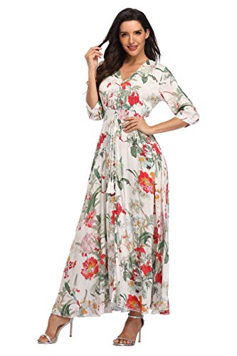 Image of Casual Summer Dresses for Women 2026 Maxi Dress Flowy Bohemian Beach Party