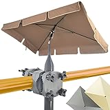 sonnensegel befestigung balkon ohne bohren Coole Lösung für heiße Sommertage – Funktionales Komplett-Set aus Sonnenschirm Balkon rechteckig (200x125cm) und Balkon-Sonnenschirm-Halterung verwandelt jeden hochsommerlichen Freisitz in ein herrliches Schattenparadies.