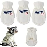 大谷翔平 犬 服 山本由伸 佐々木朗希 2025ワールドシリーズ優勝記念 パーカー コート かわいい 秋冬用 野球 犬の服 いぬのふく 暖かい 柔らか 大型犬 小型犬 中型犬 服 非公式 番号17 番号18 番号11 カスタム番号 (M,番号18)