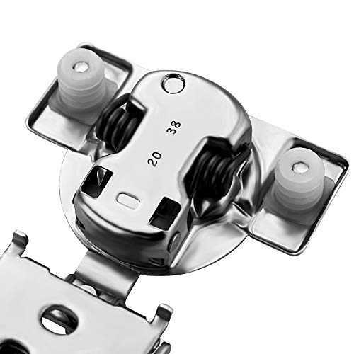 Image of Ravinte 2 Pack 1 Pairs 3 /4 inch Overlay Soft Close Hinges for Kitchen Cabinet Hinges Satin Nickel Hidden Hinges Stainless Steel Concealed Hinge self Closing