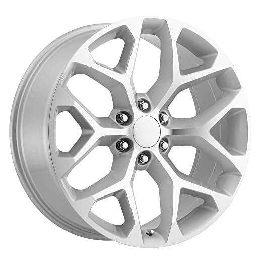 Strada 6x139.7 22" Inch Wheel Rim Snowflake R176 22x9 +31mm Silver MACHINED