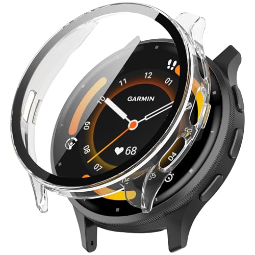 RoSoki Garmin Venu 3 45mm Ή P[X یJo[ X}[gEHb`P[X KX ̌^ ϏՌ PCf ^ Jo[ h~  ϏՌ Sʕی EȒP y Garmin Venu 3 45mm Ή N