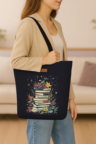 Image of The Purple Tree Eco-Friendly Canvas Tote Bag, Sustainable, Reusable Shopping, Beach, Travel or Everyday Tote, Wide Tote Bag