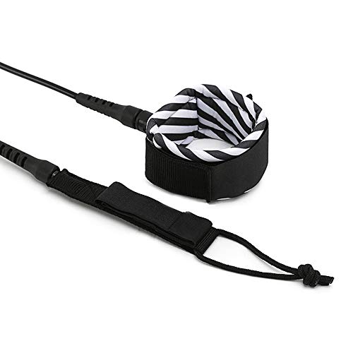 Ajcoflt Trela de surf Trela de prancha de surf Trela de aço liso Giratória Perna de corda Paddleboar