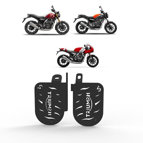 Image of Pillion Footrest Compatible With | Ladies Footrest Compatible with Triumph Speed 400 | Speed T4 (Pair|Set) (Black, Pack of 1)