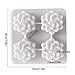 DD-life 2 Pcs 4 Cavity Succulent Plants Flower Silicone Molds,4 Cavities Flower Silicone Soap Molds for Handmade Soap Bath Bombs Candle Cake Decorating Candy Pudding Mousse Birthday Party Moulds