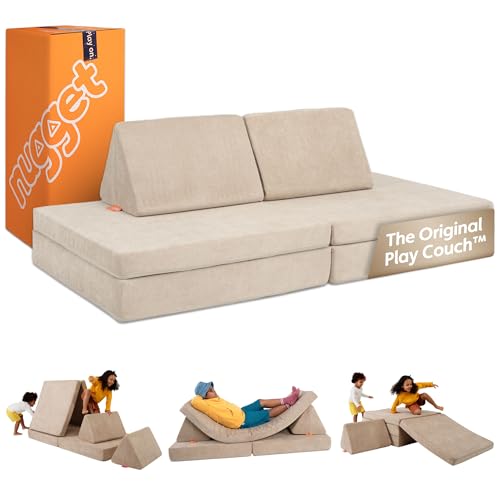 Image of Nugget - The Original Play Couch for Kids - Modular Foam Children's Sofa for Playroom, Imagination, & Creative Open Ended Play - Washable & Convertible Playroom Furniture, Dunebuggy