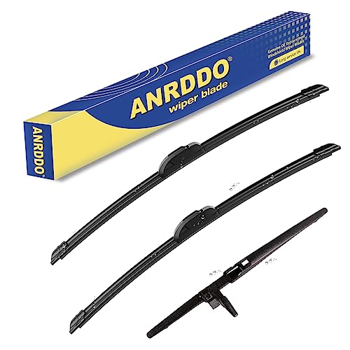 Image of 3 Wipers Factory Replacement For Toyota 4Runner 2003 2004 2005 2006 2007 2008 2009 Original Equipment Windshield Wiper Blades Set 22 inch+20 inch+12 inch (Set of 3) U /J HOOK
