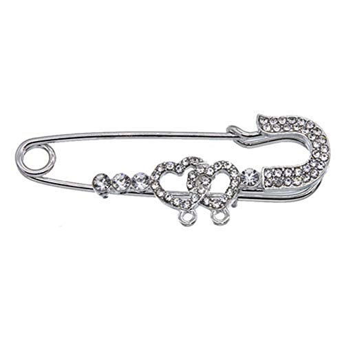 TG-YAN Alfileres de Ropa 6 unids Retro Doble Amor Conectado Forma corazón Hembra Moda Pin DIY Colgante pequeñas Cosas delicadas Broche Seguro y Robusto Cover