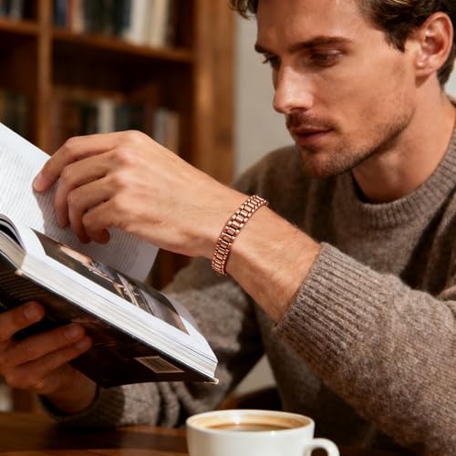 Pulsera ajustable de acero inoxidable para hombre miniatura 2