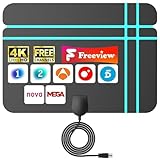 2026 Antena de TV Interior- Alcance Extremo de 360+ Millas para Canales 4K/1080p, Instalación Sencilla