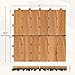 Yaheetech 27pcs Acacia Wood,Interlocking Deck Tiles with Non-Slip Surface,Easy Snap Waterproof Flooring Tiles for Indoor Outdoor,Cracking Resistant Patio Backyard Decor for All Weather Use,Wood