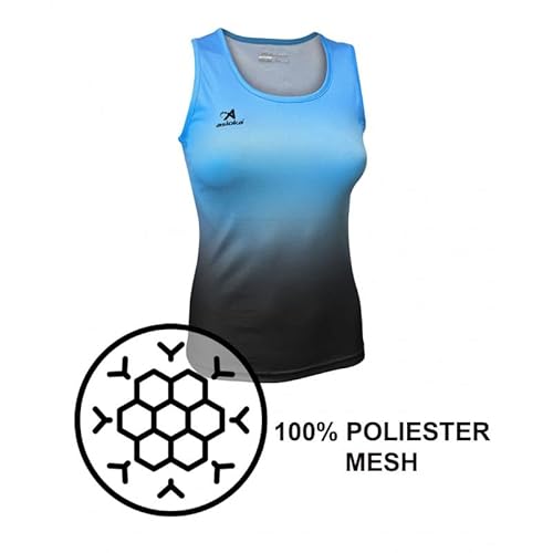 Asioka Camiseta Tirantes Mujer Deporte Tenerife Mesh, Ideal para Running, Gym, Fitness y Deportes,