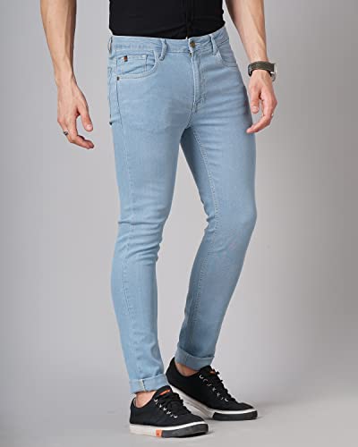 Image of Hardsoda by The Indian Garage Co Men Slim Fit Solid Mid-Rise Stretchable Jeans