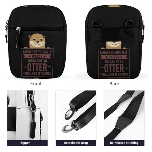 Always Be A Otter Mini Crossbody Bag Anti-Theft Side Shoulder Bags Messenger Bag Unisex3