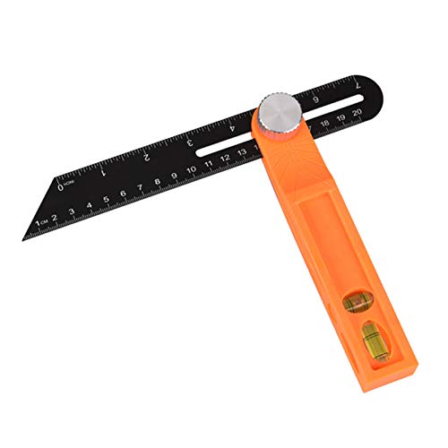 Fomgeely Horizontal Sliding T-Bevel Gauge, Level Tool, T-bevel Ruler with Horizontal and Vertical Bubble, Carpenter Squares Measuring Tool(210222MQ01-1-10082-1151335861)